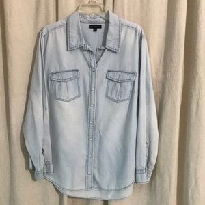 Chambray boyfriend shirt